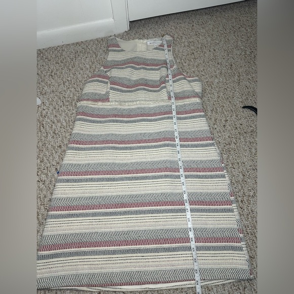 BCBGMAXAZRIA Striped Sleeveless Dress in Cream and Red girls' size 10. - Picture 7 of 8